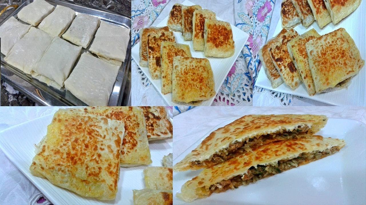 مسمن بدون عجين او ماء معمر بحشوة لذيذة و متميزة لرمضان الكريم