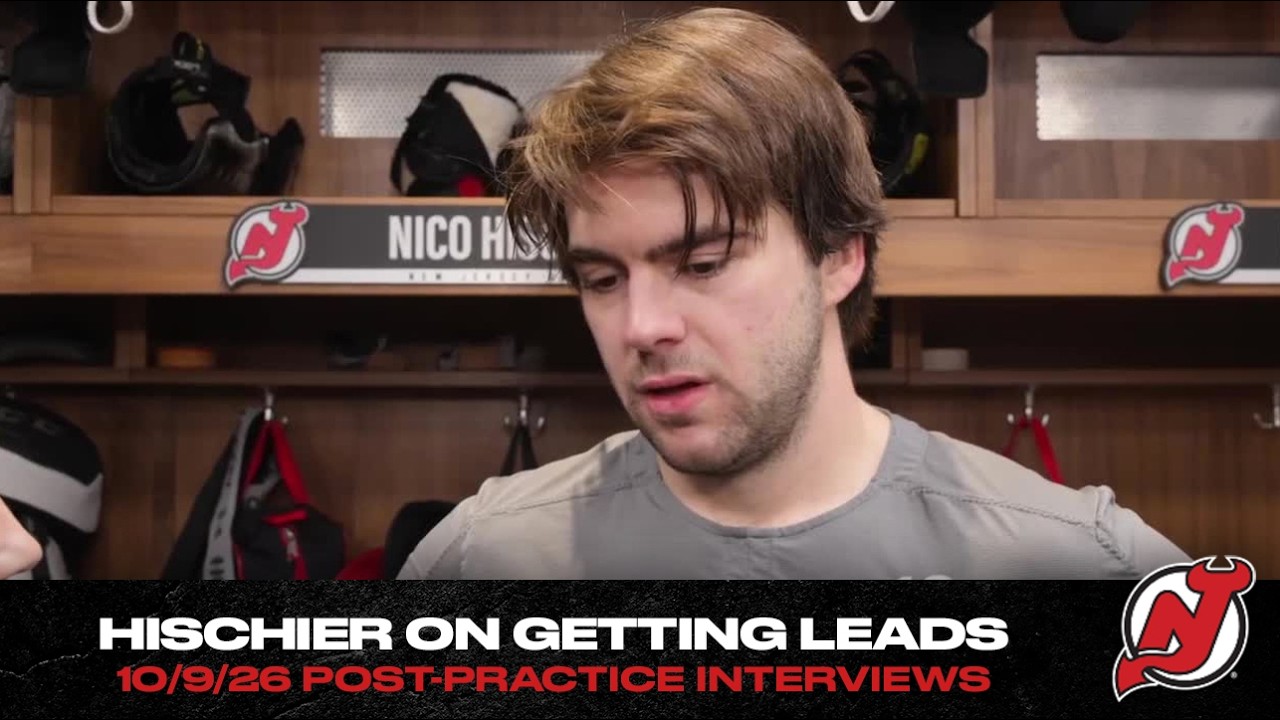 Hischier talks to the media about the early season