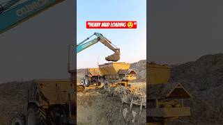 Extreme Mud Loading by Excavator into Tractor Trolley | Heavy Work Full Power 💪🚜 #shorts #jcbtractor