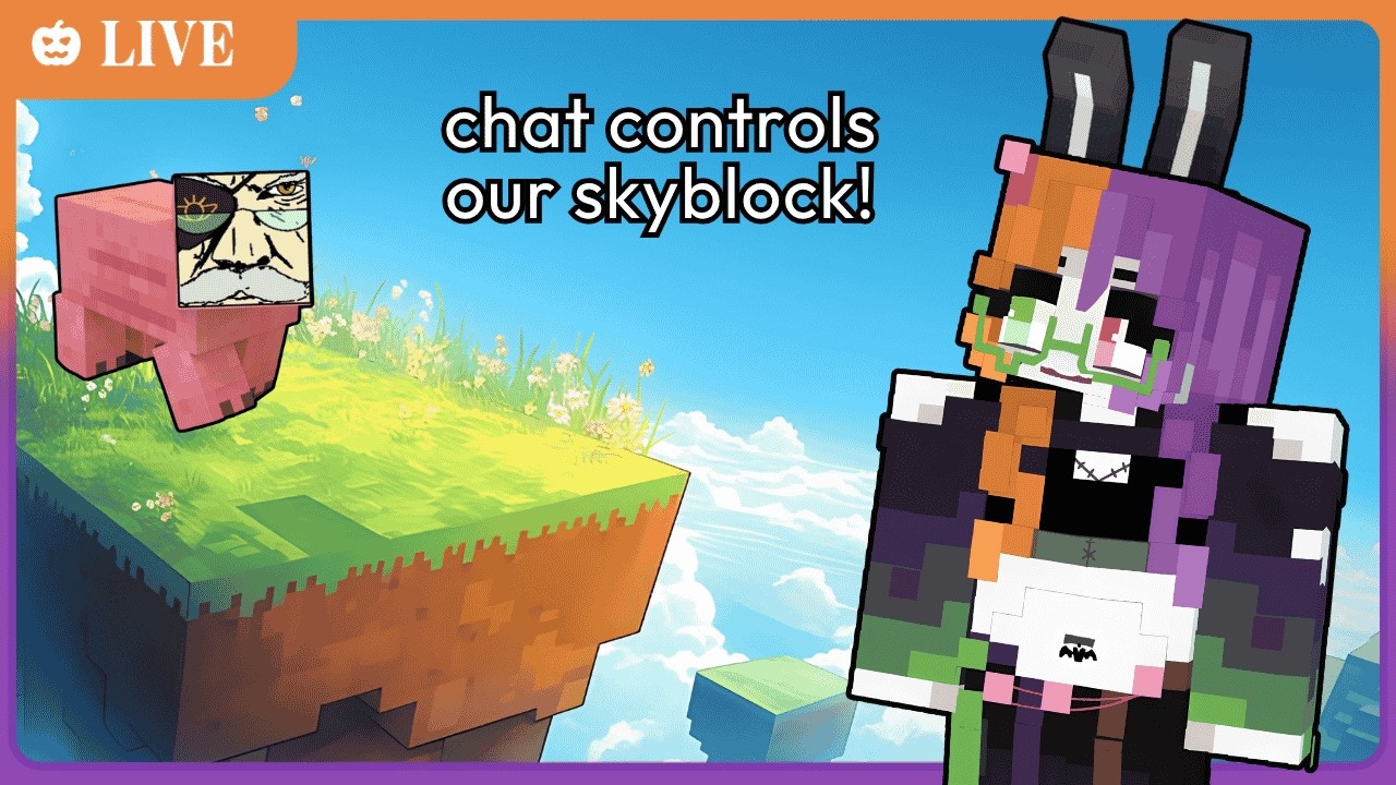chat controls our skyblock! 🎃🔮 MODDED Minecraft!