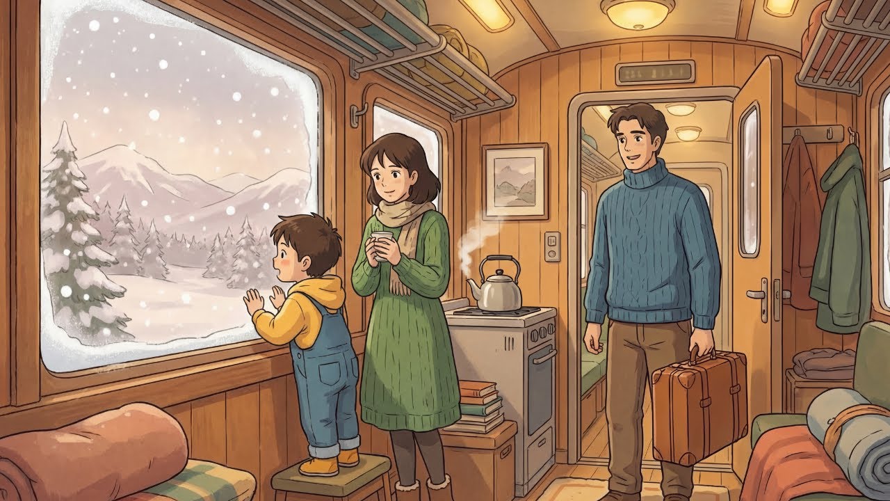 Winter Train Journey: A Cozy Family Adventure Through Snowy Landscapes and Scenic Tracks 🚂❄️