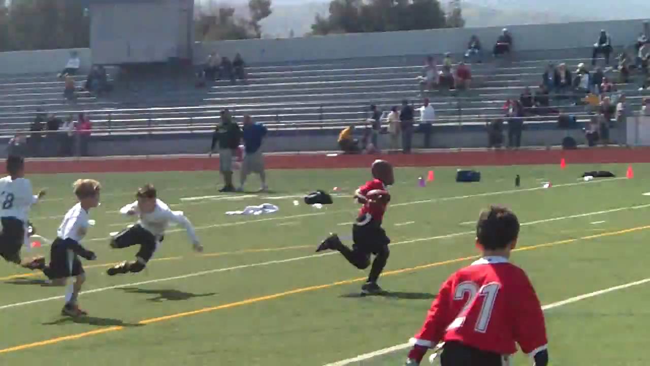 Youth flag football game. YouTube