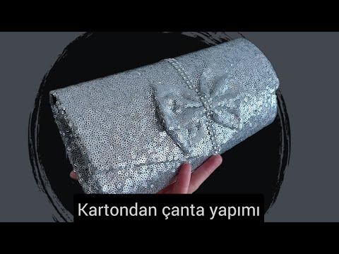 KARTON VE KUMAŞTAN ABİYE PORTWÖY ÇANTA YAPIMI#cluch