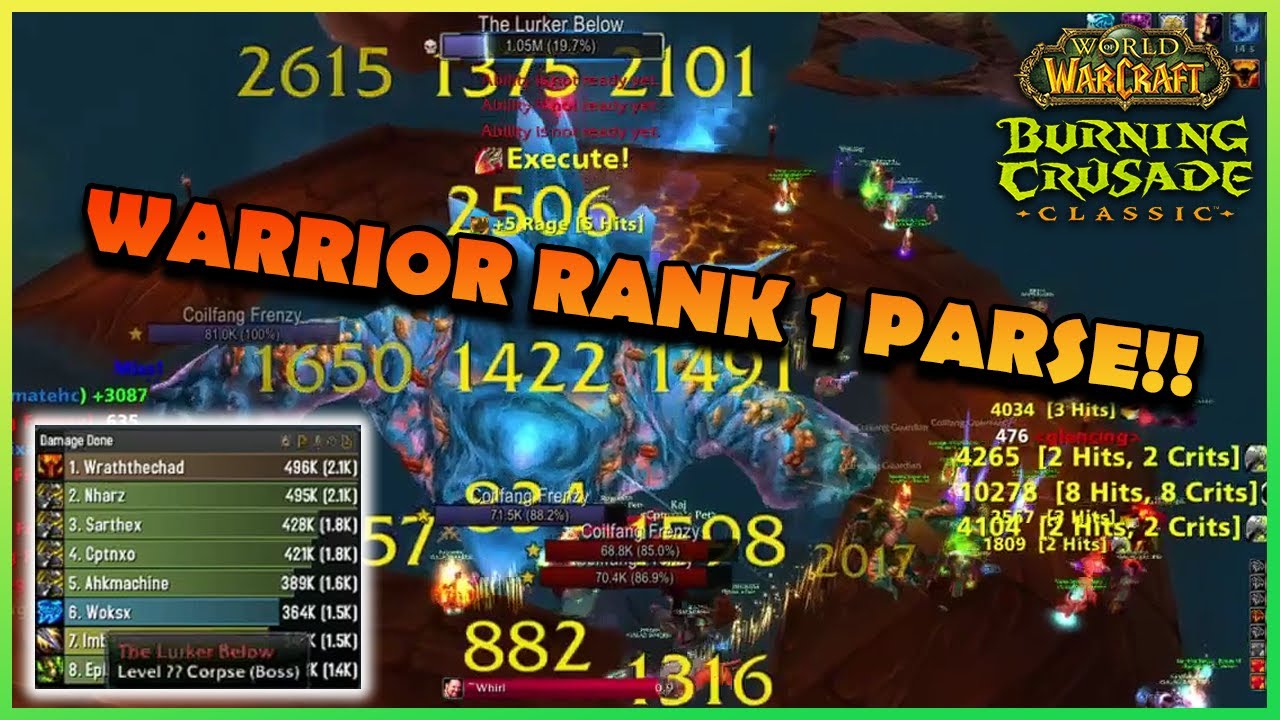 Warrior Rank 1 Parse on The Lurker Below!!!! | Daily Classic WoW Highlights 