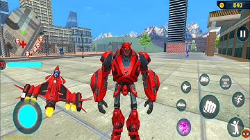 Red Mirage Transformation Jet Robot Car Game 2020 #7 - Android Gameplay