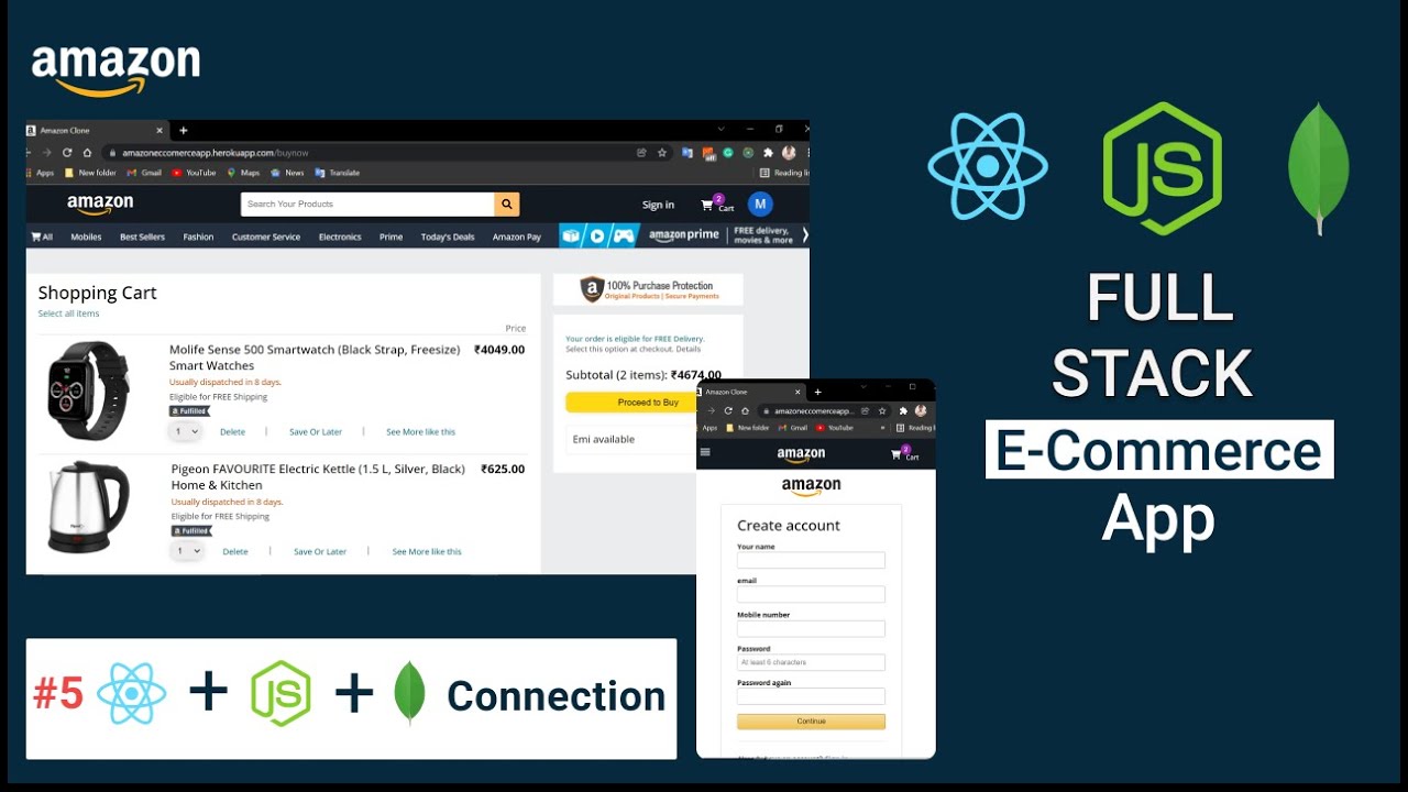 #5 Full Stack Amazon Clone Ecommerce Website Using MERN ||(React,NodeJS ...