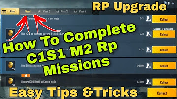 C1S1 M2 Week 1 Royale Pass Mission Explained BGMI | How to Complete Week 1 All RP Missions  C1S1 M2