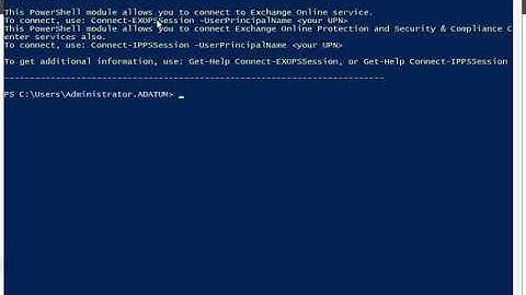 20345-1 Demo 46 Connecting to Exchange Online by using Windows PowerShell