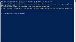 20345-1 Demo 46 Connecting to Exchange Online by using Windows PowerShell