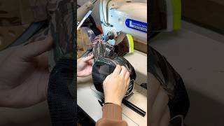 The FASTEST Way to sew patches on hats? The 810 post bed.  #leatherpatchedhats #leatherpatchhats