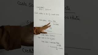 Calculation of Cash sales, credit sales, Total sales