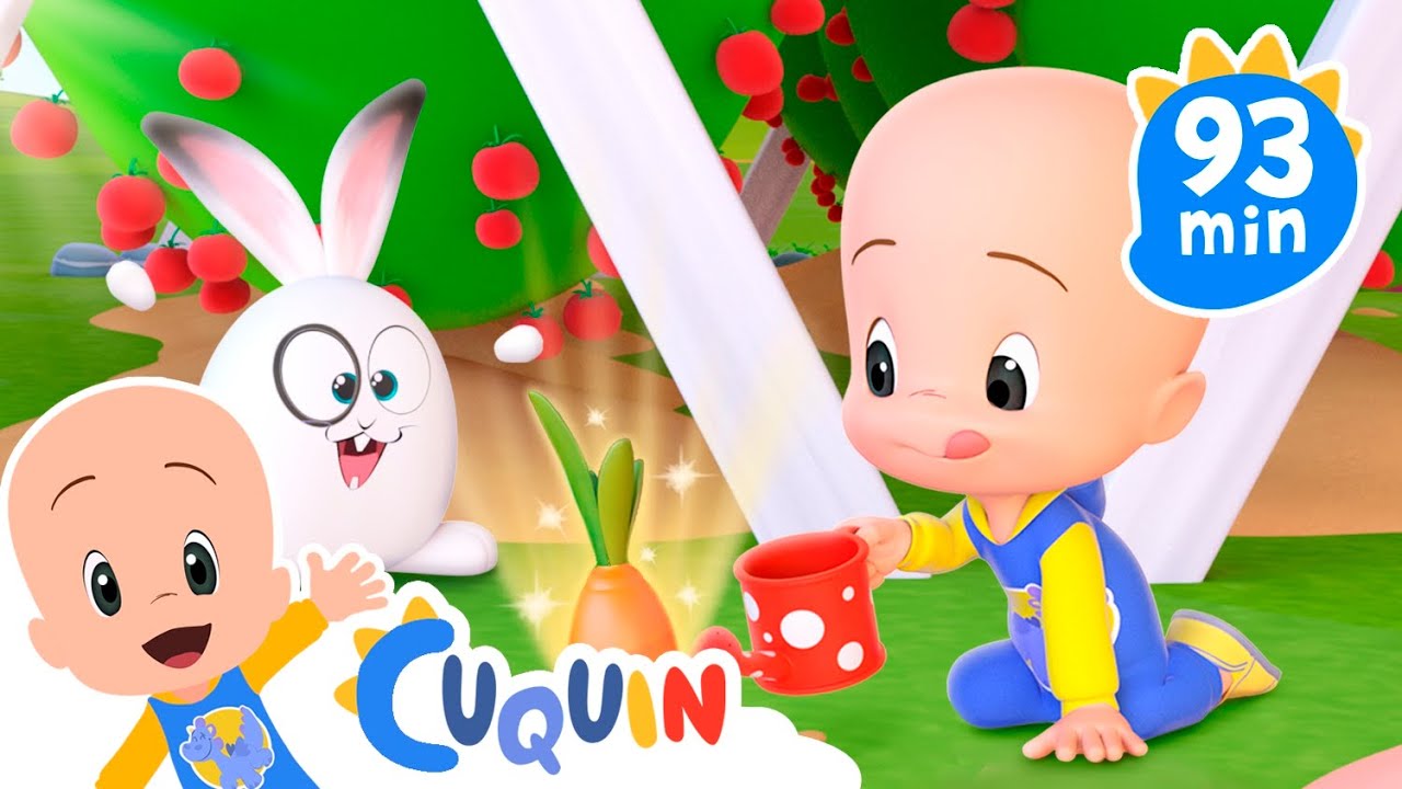 Plantando frutas y verduras con Cuquín y más vídeos 🍅 Caricaturas y dibujos animados para bebés