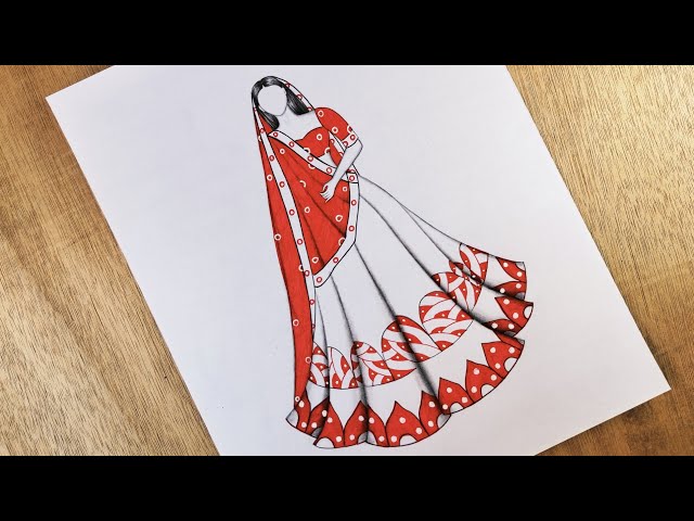 Pin by Tina Garg on outfit drawing | Bride fashion illustration, Fashion  illustration dresses, Dress illustration design