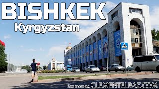 7 minutes walk through the streets of Bishkek, Kyrgyzstan - Virtual city tour