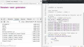 20.Iterators; next(); Generators - Modern JavaScript ES6
