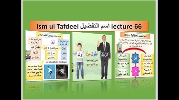 Lecture 66 / Ism Tafdeel اسم التفضيل / Comparative & Superlative Nouns/ Understand Quran in easy way