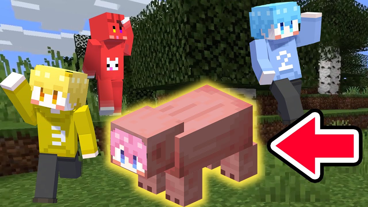 MOBに変身してかくれんぼしてみたWWWWWW【マイクラ/まいくら】