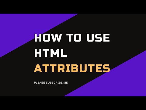 How to use html Attributes