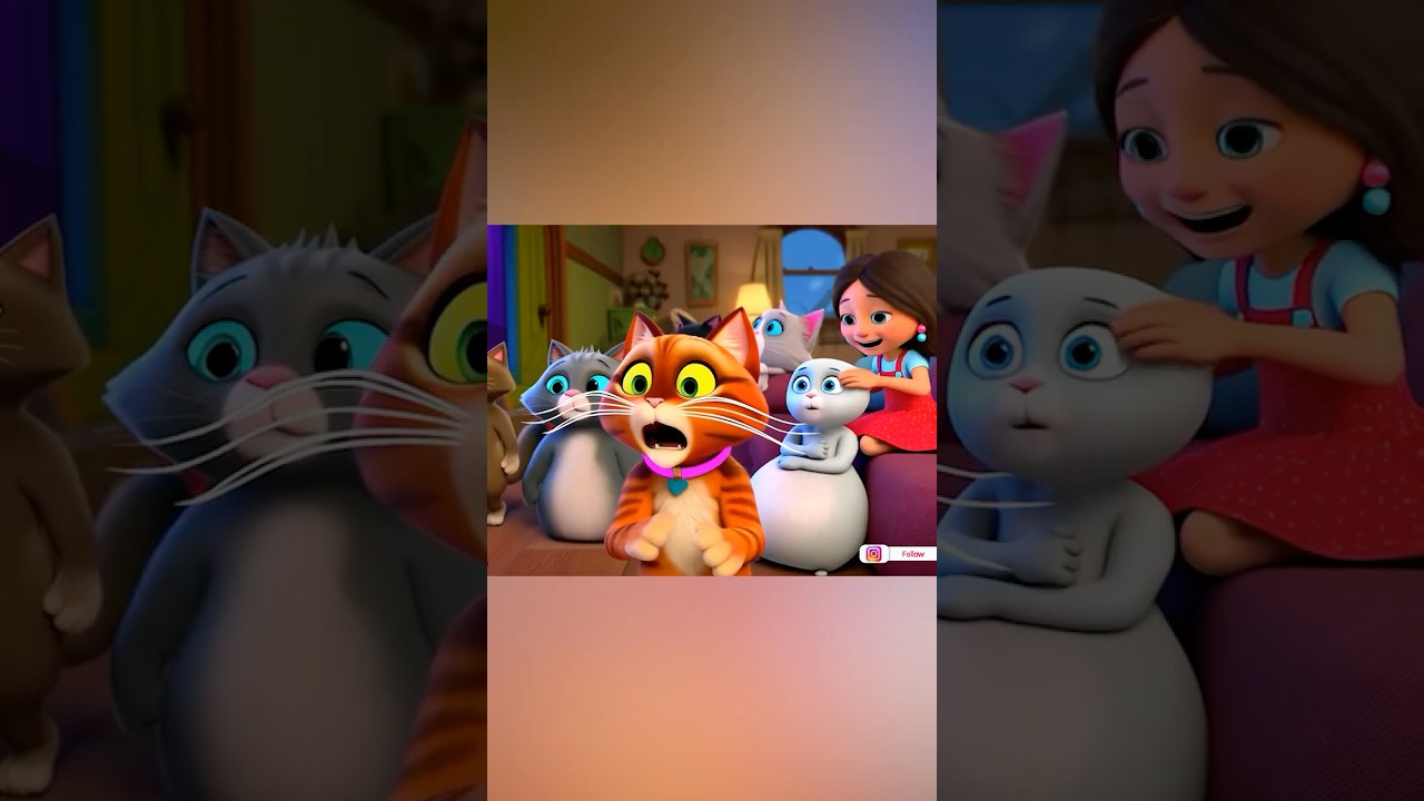 Детская песня «Пять котят в ряд» 