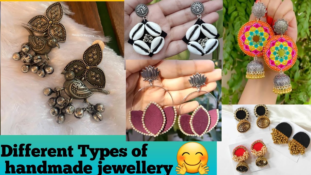 Different Types Of Handmade Jewellery Ideas | Earrings making ideas | Easy crafts ideas.