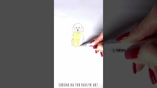 🐶 Goldendoodle Dog Breed  ✨ Fluffy Puppy Drawing Guide ❤️ #shorts #drawing #RavlykArt