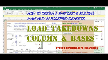 Column Design Demo using Excel spreadsheets // Column LOAD TAKEDOWN Design Demo in Excel Spreadsheet