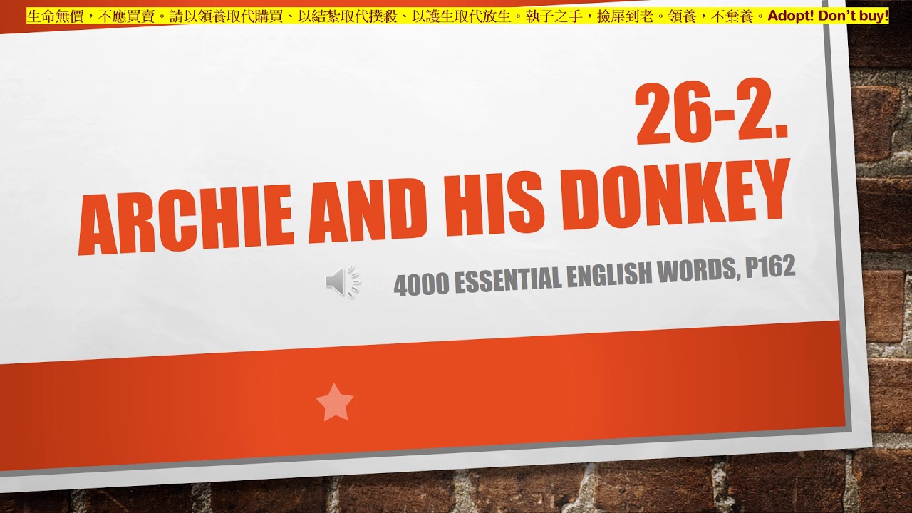 4000 Essential 26-2, P162, Archie and His Donkey