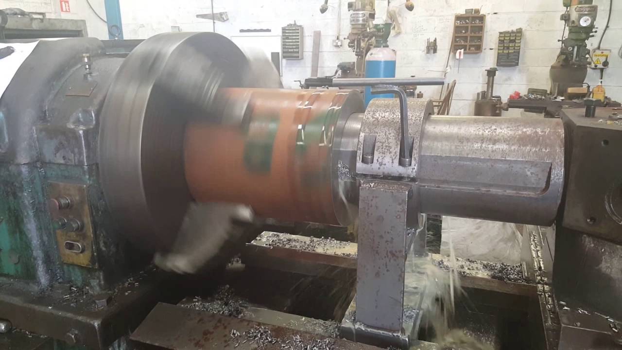 drilling 240 mm through 400mm long 4145 steel bar YouTube