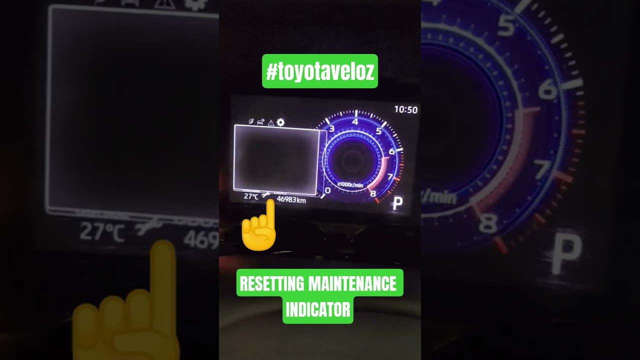 Toyota Veloz Resetting Maintenance indicator 