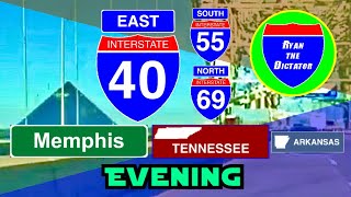 I-40 EAST in Memphis, TN — Evening