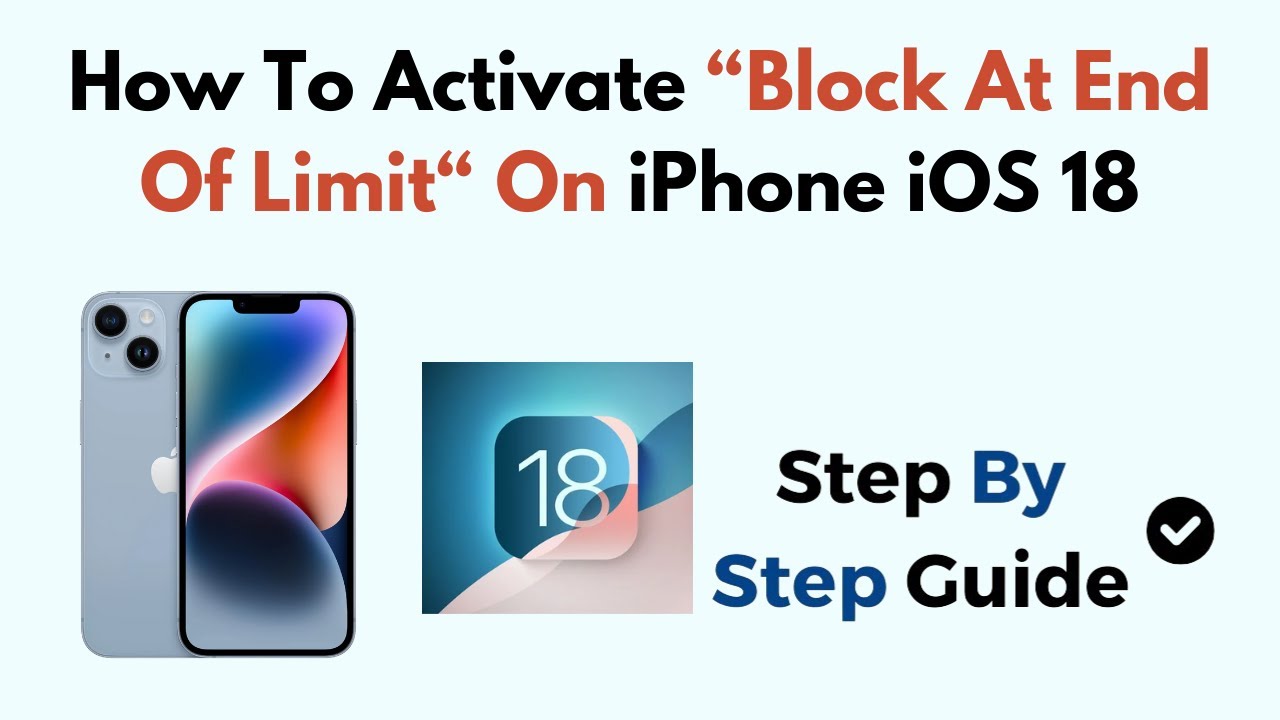 How To Activate “Block At End Of Limit“ On iPhone iOS 18 - YouTube