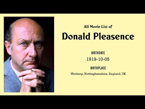 Video: Donald Pleasens: Biografie, Kariéra, Osobní život