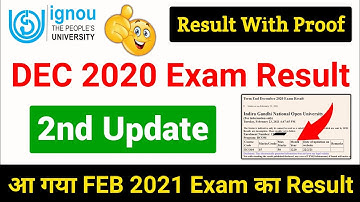 IGNOU DEC 2020 Exam Result 2nd Update | IGNOU Feb Exam 2021 Result | IGNOU December 2020 Exam Result