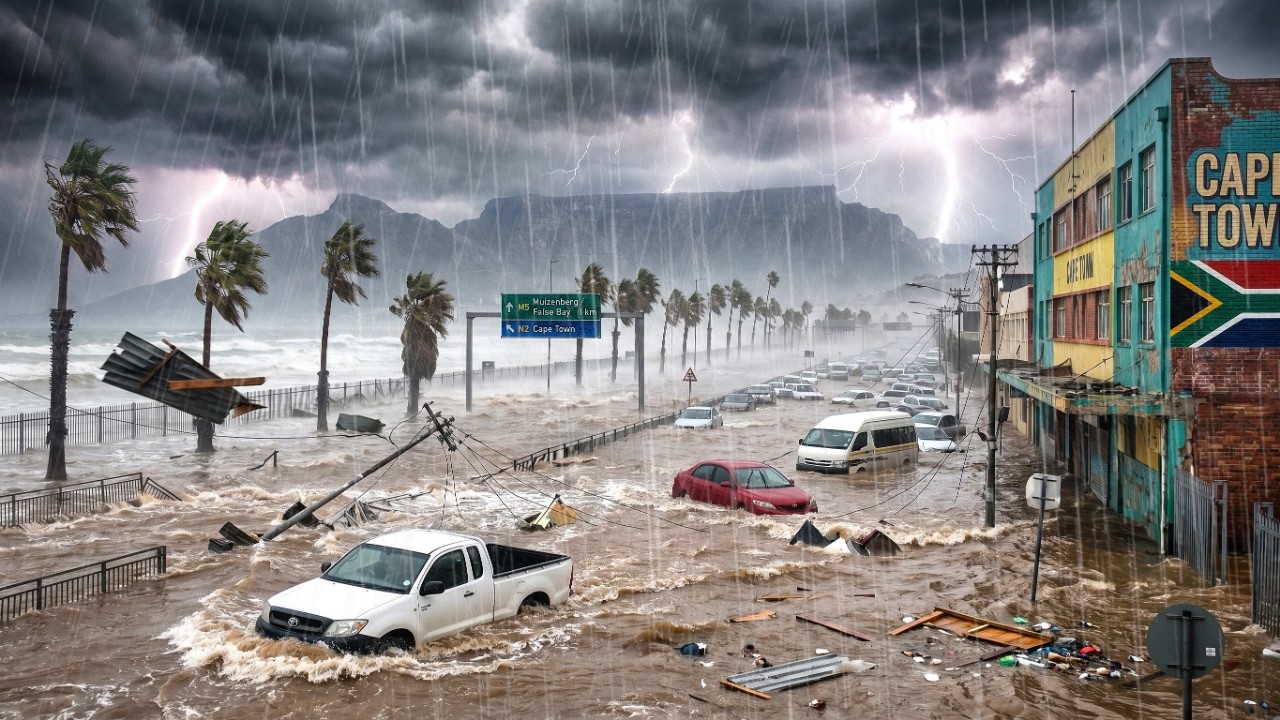 SOUTH AFRICA WEATHER ALERT: Cape Town HIT by 100 km/h Storm Winds ...