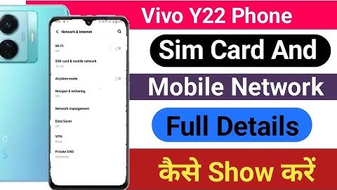 Vivo Y22 Sim Card And Mobile Network Setting // Full Details Show Kare