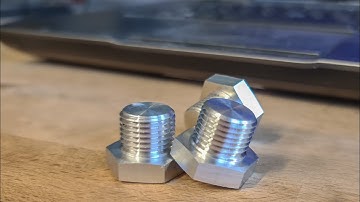 Turning a hex screw from round stock with 4 axis Acorn DIY CNC lathe