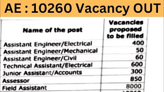 Urgent live बम्पर भर्ती : Assistant Engineer 10000 Vacancy Notifications out | All Branch Eligible