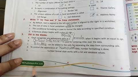 Class-7, Subject-Computer, Video-24, Chapter- Formatting worksheet & adding....,Part-5 by Miss Rancy