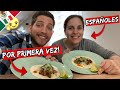 ESPAÑOLES PROBANDO TACOS DE BIRRIA DE RES MEXICANOS POR PRIMERA VEZ