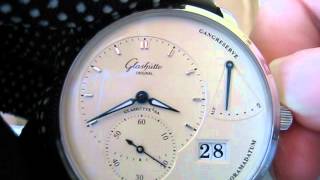 Glashütte Original PanoReserve in steel Handwinded timepiece Made in Germany Function Testing