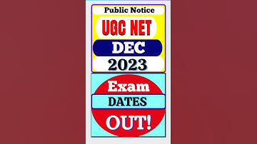 UGC NET dec 2023 Exam Dates out | UGC NET DEC 2023 Notification | #nta UGC NET DEC 2023 #ugcnet 😱