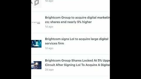 BCG - Brightcom group with 140% Returns