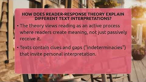 How Does Reader-Response Theory Explain Different Text Interpretations? - Tales And Texts