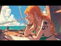 Study  relax w nami straw hats voices writing boat creak seashore  one piece asmr  nijisound