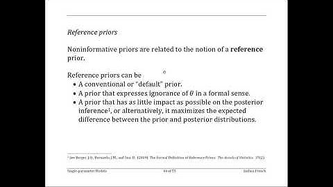 Bayesian statistics - Overview of objective priors