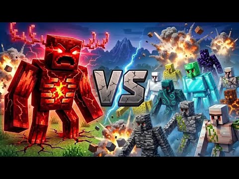 MINECRAFT MUTANT WARDEN VS ALL GOLEMS