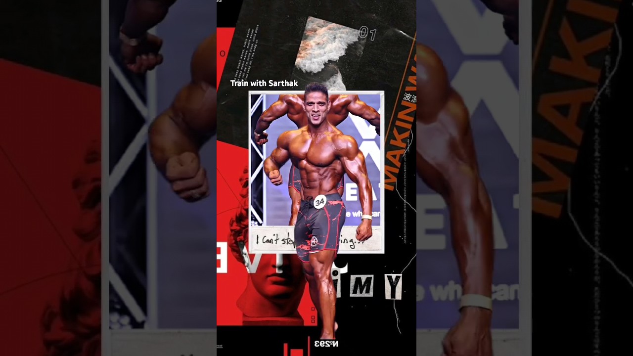 Tokyo pro show: Rahul fitness secures third place!" Rahul fitness posing, Rahul fitness official