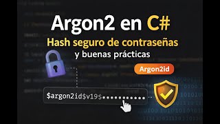 Argon2 En C Hash Seguro De Contraseñas Con Isopoh.cryptography.argon2