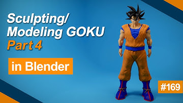 Sculpting/Modeling Goku Part 4 in Blender 169