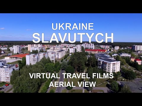 SLAVUTYCH is the youngest city in Ukraine / AERIAL VIEW. Virtual Travel Films